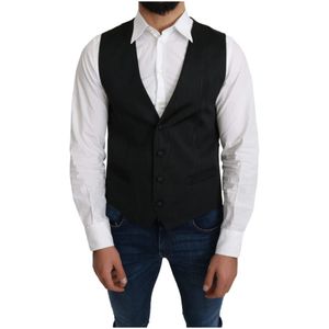 Dolce & Gabbana - Kostuum - Zwart - Heren - Leer