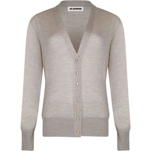 Jil Sander, Dames, Truien, Grijs, Maat: S Zijde,