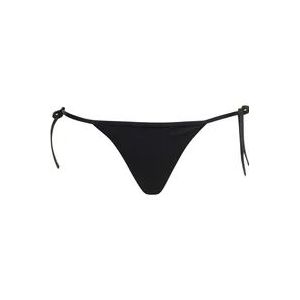 Dsquared2 Zwarte Sea Zwem Bikini Onderkant met Verstelbare Veters , Black , Dames , Maat: M