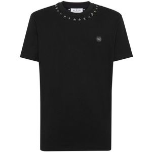 Philipp Plein, Heren, Tops, Zwart, Maat: M Katoen,