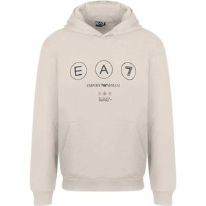Emporio Armani Ea7, Heren, Sweatshirts & Hoodies, Wit, Maat: M Katoen,