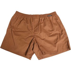 Dolce & Gabbana, Heren, Badkleding, Bruin, Maat: M Katoen,