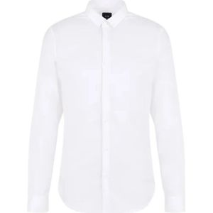 Armani Exchange, Heren, Overhemden, Wit, Maat: M Polyamide,