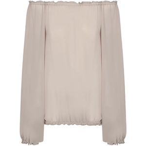 Blanca Vita, Dames, Blouses & Shirts, Beige, Maat: 2XS