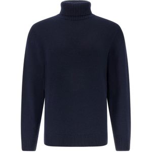 Boggi Milano, Heren, Truien, Blauw, Maat: S Wol,