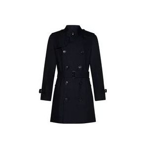 Burberry Dubbelrijige trenchcoat in middernachtblauw , Blue , Heren , Maat: 2XL