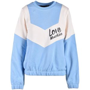 Love Moschino, Dames, Sweatshirts & Hoodies, Blauw, Maat: XS Katoen,