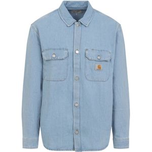 Carhartt WIP - Harvey Shirt - Overhemd - Blauw - 100% Katoen