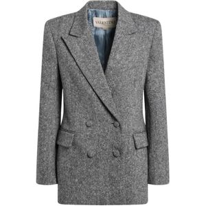 Valentino Garavani, Dames, Jassen, Grijs, Maat: M Wol,