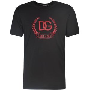 Dolce & Gabbana, Heren, Tops, Zwart, Maat: M Katoen,