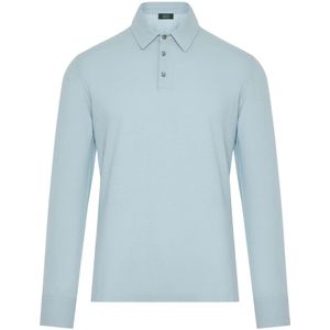 Zanone, Heren, Tops, Blauw, Maat: 3XL Katoen,