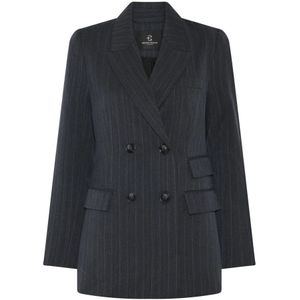 Bruuns Bazaar, Dames, Jassen, Blauw, Maat: XS Leer,