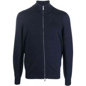 Brunello Cucinelli, Heren, Sweatshirts & Hoodies, Blauw, Maat: L Kasjmier,