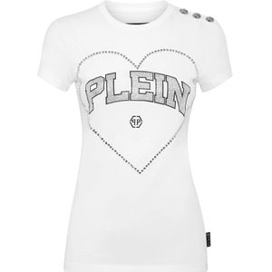 Philipp Plein, Dames, Tops, Wit, Maat: M Katoen,