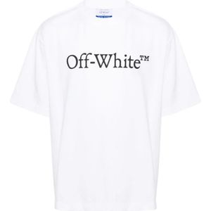 Off White, Heren, Tops, Wit, Maat: M Katoen,