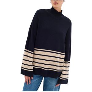 InWear, Dames, Truien, Blauw, Maat: S Katoen,