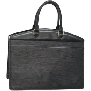 Louis Vuitton Vintage, Dames, Pre-owned, Zwart, Maat: ONE Size Leer,