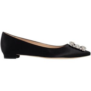 Manolo Blahnik, Dames, Schoenen, Zwart, Maat: 39 1/2 EU
