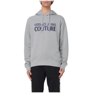 Versace Jeans Couture, Heren, Sweatshirts & Hoodies, Grijs, Maat: S