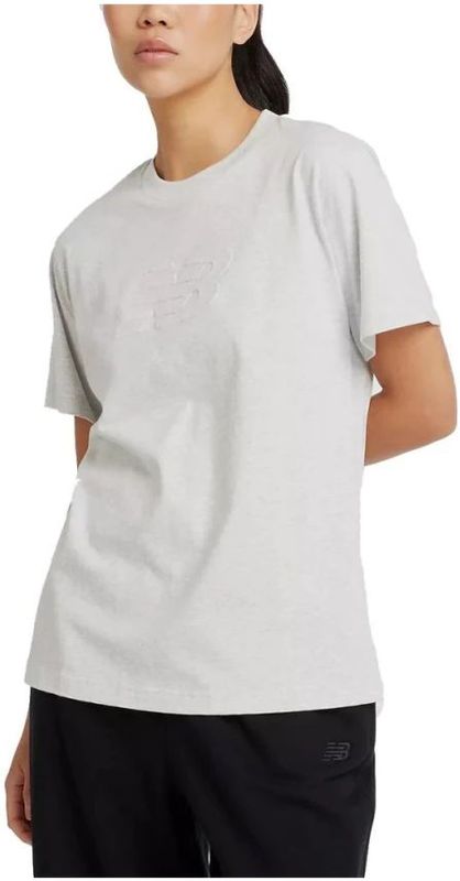 New Balance - Wt 43531 - T-shirt - Grijs - Geëmbosseerd Logo