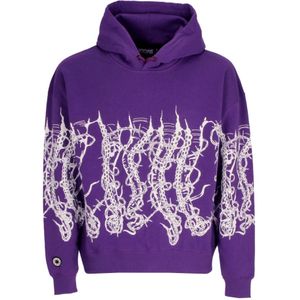 Octopus, Heren, Sweatshirts & Hoodies, Paars, Maat: M Katoen,