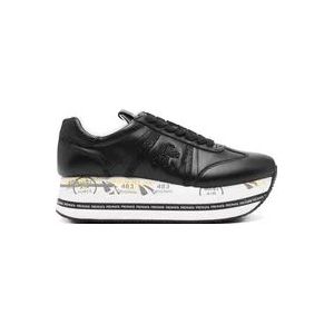 Premiata Zwarte Leren Sneakers , Black , Dames , Maat: 39 EU