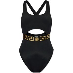 Versace, Dames, Badkleding, Zwart, Maat: S Poliester,