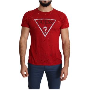 Guess, Heren, Tops, Rood, Maat: L Katoen,