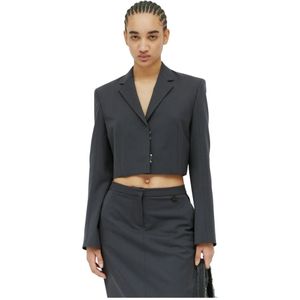 Diesel, Dames, Jassen, Grijs, Maat: 2XS Wol,