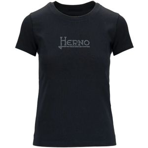 Herno, Dames, Tops, Zwart, Maat: XS Katoen,