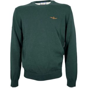 Aeronautica Militare, Heren, Truien, Groen, Maat: M Katoen,