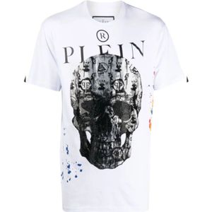 Philipp Plein - Schedel T-shirt - Wit - Katoen