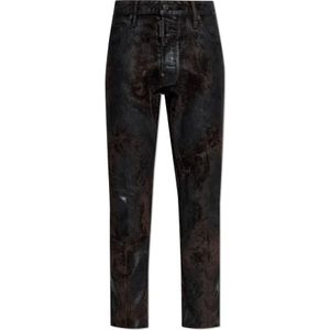 Dsquared2, Heren, Broeken, Bruin, Maat: M Katoen,