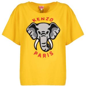 Kenzo, Dames, Tops, Geel, Maat: M Katoen,