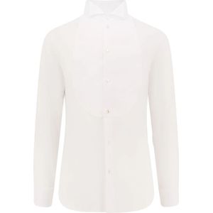 Giorgio Armani, Heren, Overhemden, Wit, Maat: 2XL Katoen,