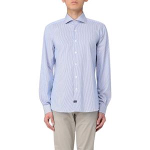 Fay, Heren, Overhemden, Blauw, Maat: 4XL