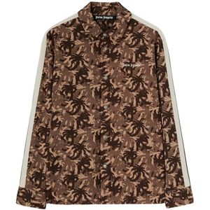 Palm Angels, Heren, Overhemden, Bruin, Maat: M