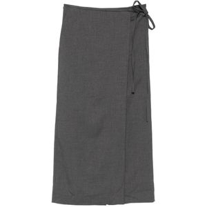 Dunst, Dames, Rokken, Grijs, Maat: M Wol,