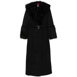 Versace Jeans Couture, Dames, Mantels, Zwart, Maat: S