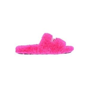Balenciaga Roze Furry Slide Sandaal , Pink , Dames , Maat: 36 EU