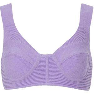 Herve Leger, Dames, Tops, Paars, Maat: M Katoen,