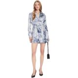 Guess, Dames, Jurken, Blauw, Maat: XS Poliester,