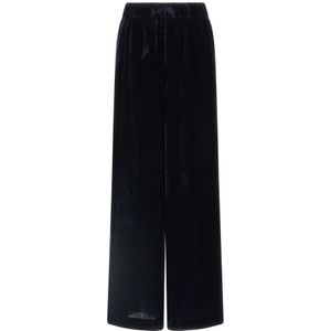 Peserico, Dames, Broeken, Blauw, Maat: L Velours,