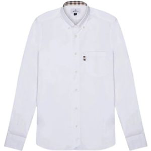 Aquascutum, Heren, Overhemden, Wit, Maat: L Katoen,