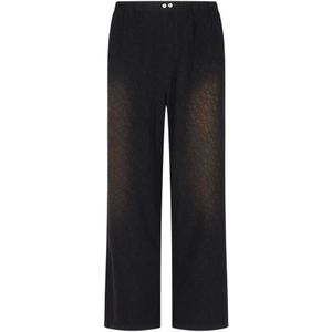 Acne Studios, Heren, Broeken, Zwart, Maat: S Viscose,