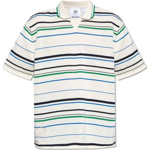 adidas - Gestreept Geribbeld Gebreid Poloshirt - Veelkleurig - Heren