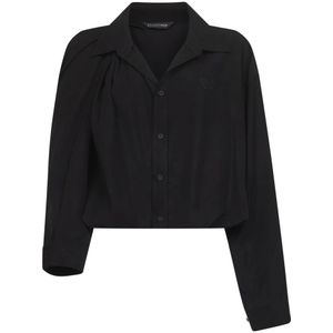 Balenciaga, Dames, Jassen, Zwart, Maat: XS Leer,