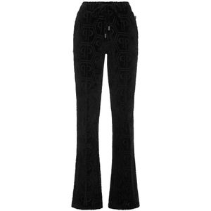 Philipp Plein, Dames, Broeken, Zwart, Maat: XS Katoen,