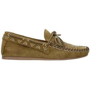 Isabel Marant - Loafers - Groen - Suède - Met Studs en Vintage Effect