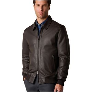 Brooks Brothers, Heren, Jassen, Bruin, Maat: S Leer,